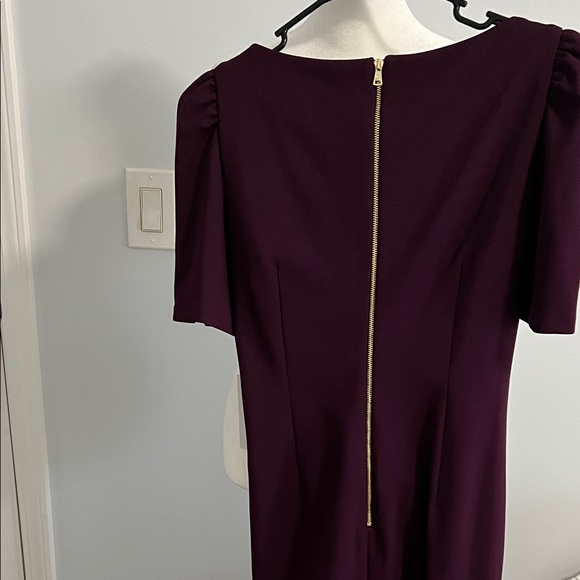 DKNY Plum Puff-Sleeve Sheath Dress - Picture 7 of 8